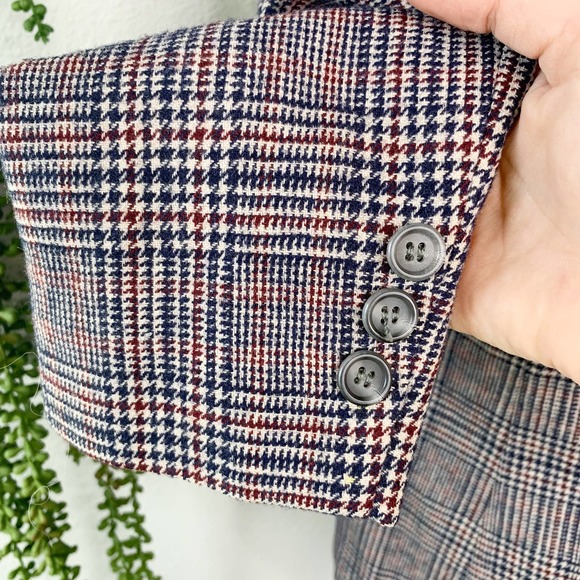 Pendleton Vintage Pure Virgin Wool Houndstooth Blazer Jacket Women's Size 12 - Picture 6 of 11